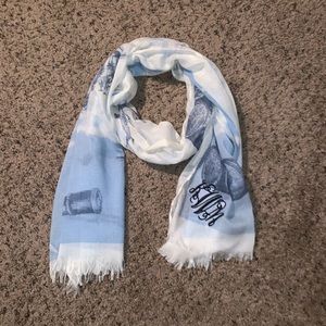 Nautical scarf with monogram